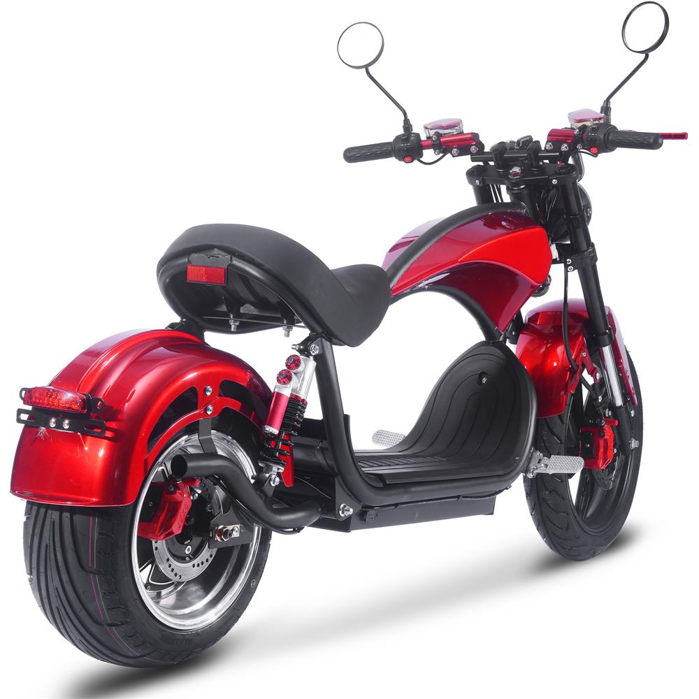MotoTec Raven 60v 30ah 2500w Lithium Electric Scooter Red - Scooters
