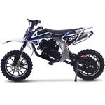 MotoTec Warrior 52cc 2-Stroke Kids Gas Dirt Bike Black - Powered
