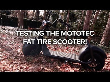 MotoTec Fat Tire 2000w Lithium Electric Scooter Black