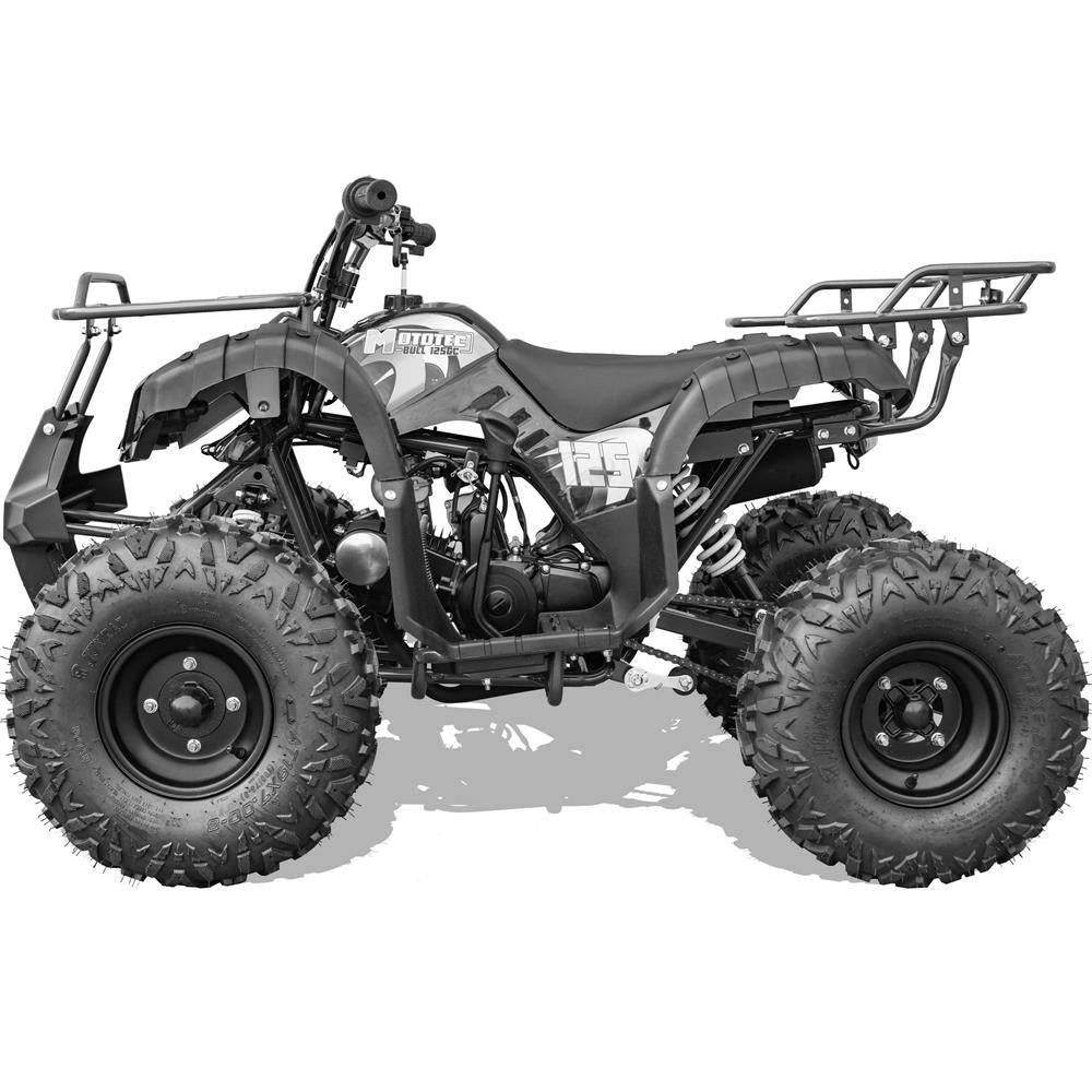 MotoTec Bull 125cc 4-Stroke Kids Gas ATV Black - ATVs