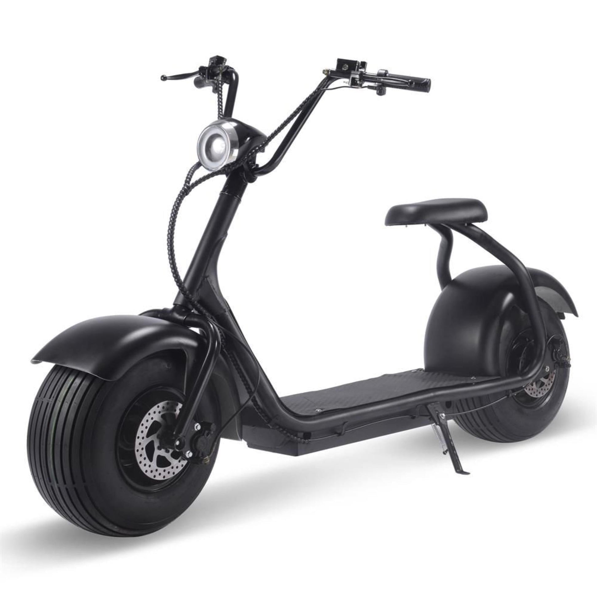 MotoTec Fat Tire 2000w Lithium Electric Scooter Black - Powered