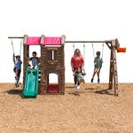 Naturally Playful™ Adventure Lodge Play Center with Glider - Outdoor Equipment